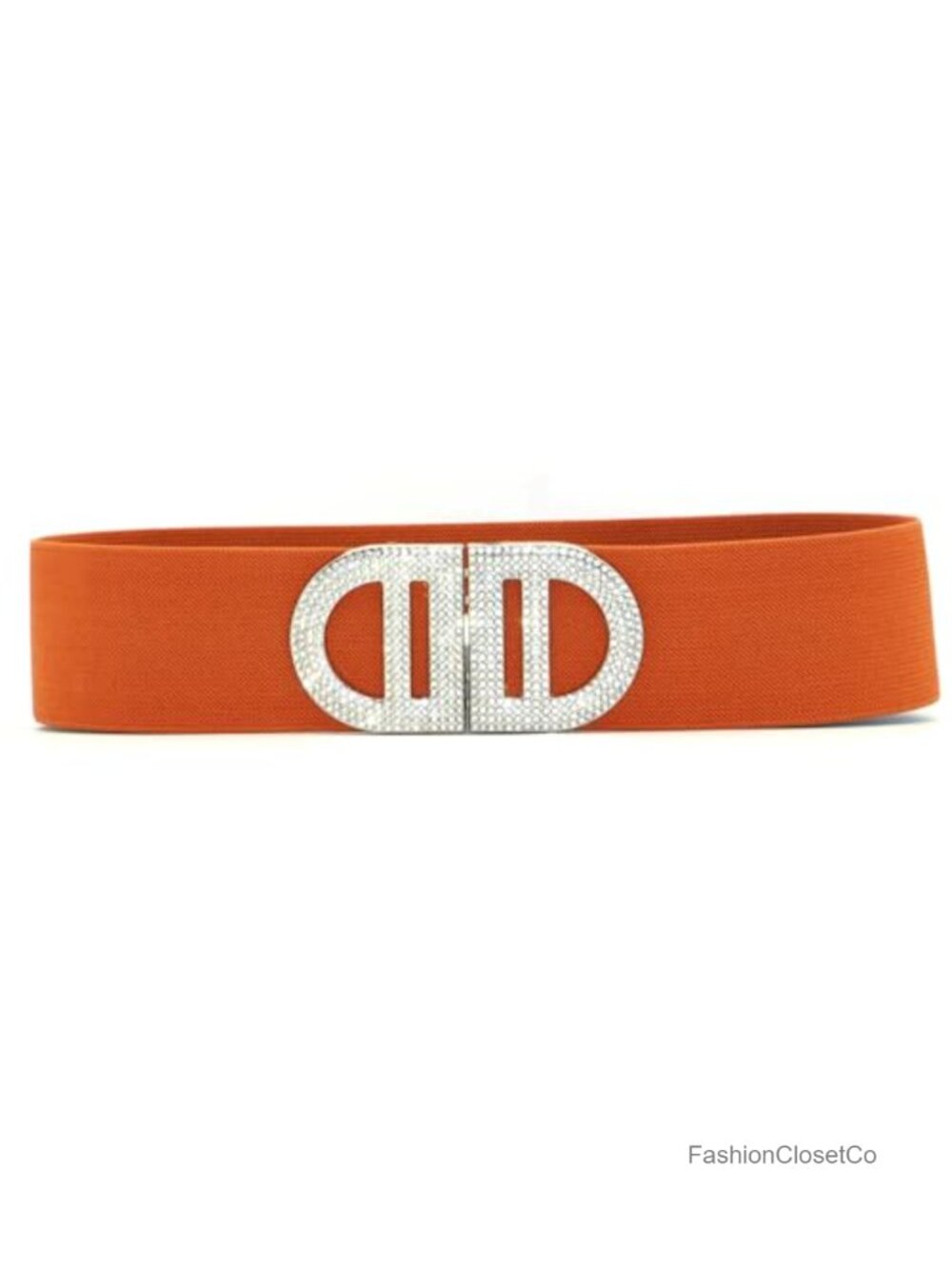 Stretchy Vintage Cinch Belt for Women Dresses Interlocking Buckle Elastic Waist